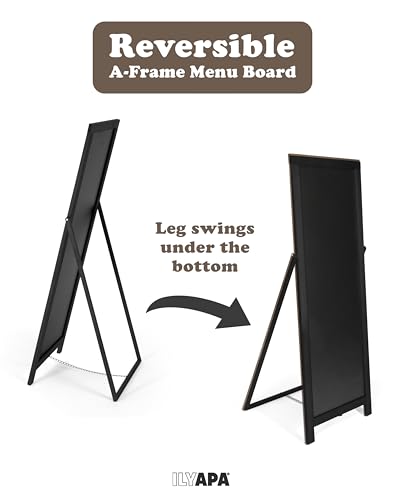 Ilyapa A Frame Chalk Board Easel Sign 46x18 in - Sandwich Signs Outdoor