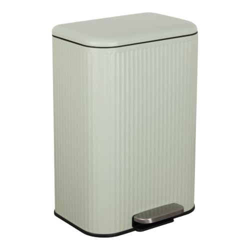 happimess Astra 13.2 Gal Rectangular Step Trash Can, Pistachio Gelato
