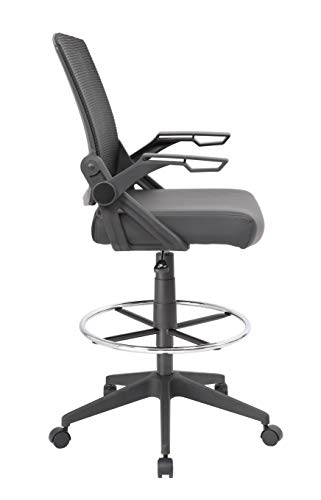 Boss Office Products Drafting Stool with, Black