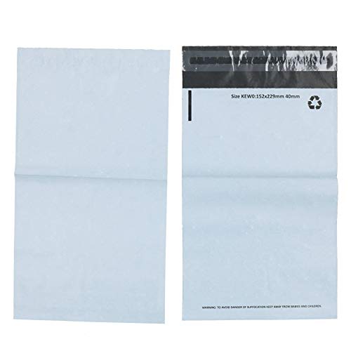 White Polythene Mailing Bag A5 (152mm x 229mm) Waterproof Self Seal (1000 Pack)