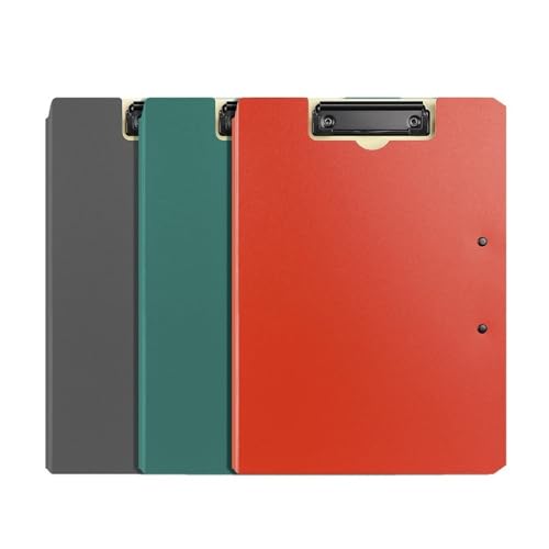 Filing Envelopes 3 Pcs Multicolored Foldable Cover Clipboard Folder Sturdy Double Clip Folder Contract File Organizer Binder Plastic Folders