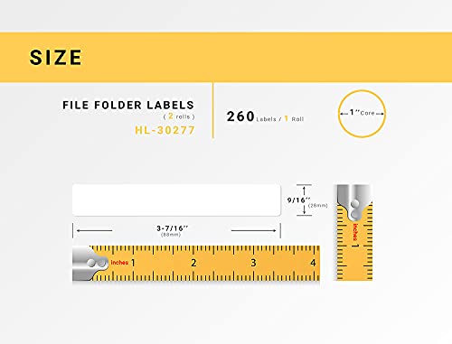 HouseLabels Compatible with Dymo 30327 Labels, 9/16" x 3-7/16"