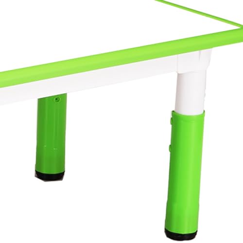 LinTimes 7‑Piece Activity Table and Chair Set, Green & White