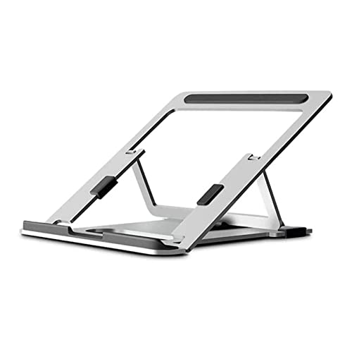 QIYUDS Adjustable Laptop Stand, Ergonomic Riser Notebook Computer Holder Stand,Hollow Heat Dissipation Simple and Versatile for 11-15.6inch Laptops (Color : Silver)