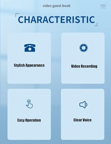 GTANND Retro Video Audio Guest Book,Video Audio Guest Book Wedding Phone,1080p Hd Video Phone Guestbook,Record Beautiful Moments,for Wedding/Parties/Ceremonies White-32G