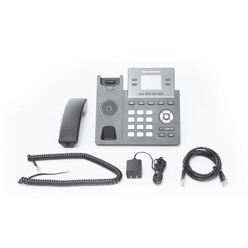 Grandstream GRP2612G IP Phone | 4 Lines, 4 SIP Accounts | 2.4-Inch Color Display | Dual-Port Gigabit Ethernet with Integrated PoE