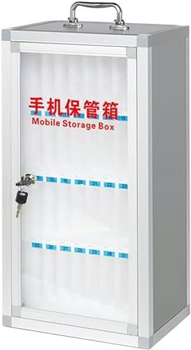 CZHIXG Pocket Chart Cell Phones Storage Cabinet, Phones Storage Cabinet for Office Classroom Student Cell Phone Safe Deposit Box for Can Be Carried by Hand (Color : Silver, Size : 60)-1, 36