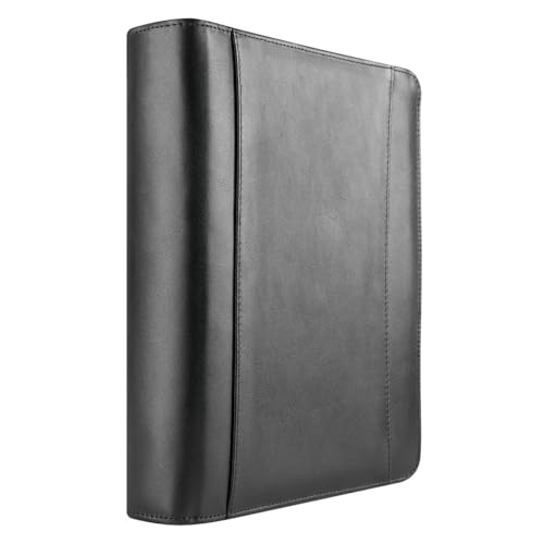 FranklinCovey - FC Signature Ring-Bound Binder for FranklinCovey Planners | Nappa Leather - Zipper Binder (Classic, Black)