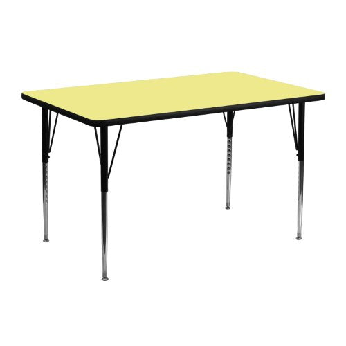 Flash Furniture 18x24 in Rectangular Activity Table, Yellow