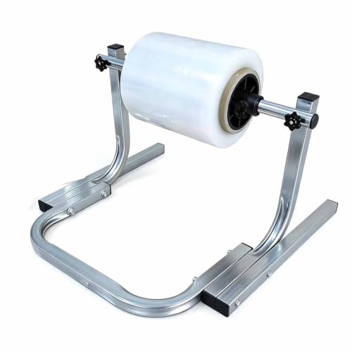 ZephPerton Heavy Duty All-Metal Roll Holder, Manual Bubble Wrap Dispenser | Saving Space, Stable Base and Easy Operation, for Commercial and Home Packing Areas H:25cm Width:30cm