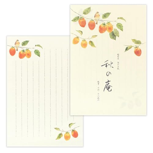 エヌビー社 Enuby Stationery Notebook, Autumn 4 Shu, Autumn Immersion | Pack of 18, B5, Equivalent, Vertical Writing Washi, Torinoko Paper