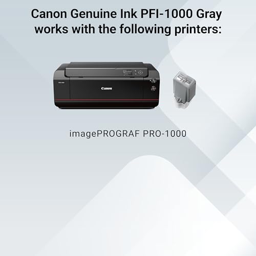 Canon PFI-1000 Genuine Gray Ink Tank, Compatible with ImagePROGRAF PRO-1000 Printers