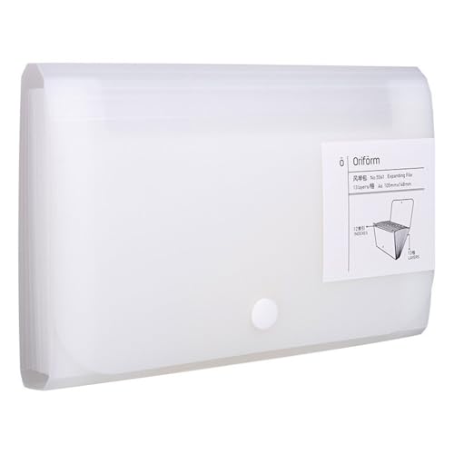File Folder A6 Expanding Folders Portable Multi-Page Plastic Organizers