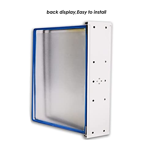 Wall Mount Reference Organizer - Catalog Display Rack, 10 Double-Sided Pockets Wall Mount Reference System, A4 Letter-Size, 20 Sheet Capacity Universal Pockets, Pvc And Metal Binder Organizer,Blue