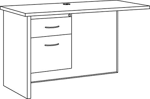Lorell Mahogany Laminate/Charcoal Modular Desk Series