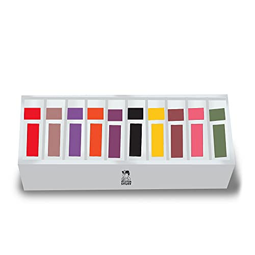 Doctor Stuff - Solid Color File File Labels, IFC Series, Unlaminated Solid Stickers, Complete Set of 10 Colors with Tray, 1/2" x 1-3/4", 10 Rolls of 500 Labels