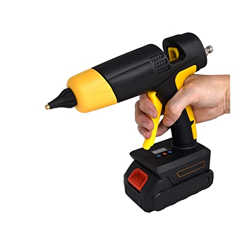 LIBODD Hot Glue Gun Cordless Hot Glue Gun Tool with Digital Display Thermostat Replaceable Battery Use 11mm Glue Sticks Pure Copper Nozzle for DIY Arts, Crafts and Quick Repairs(Set-2)