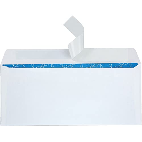 Quality Park Redi-Strip Security Tinted #10 Business Window Envelopes, 4 1/8-inch x 9 1/2-inch, White Wove, 500/Box (90119)