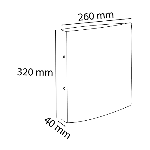 Exacompta Eterneco Ring Binders, A4, 2 Ring, 40mm Spine- Assorted Design, Pack of 10
