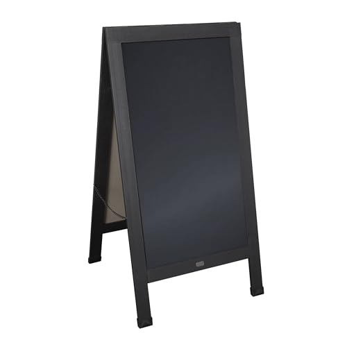EMMA + OLIVER Black 48x24 Deluxe Magnetic Chalkboard Set