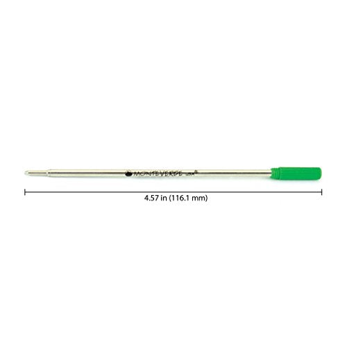 Monteverde Ballpoint Refill to Fit Cross Pens, Medium, Green, 50 Pack