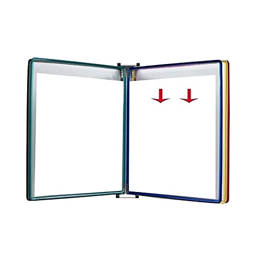 Wall-Mounted flip File Holder, Wall Mounted File Holder,Hanging Wall File Organizer,File A4 Display Wall Folder -, A4 [ 8.26inch × 11.69inch ] 20 Pockets (Color : Orange, Size : 23×33×10CM)