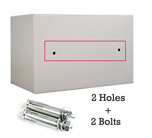 TBLOTYD Home Safe Cash Safety Box Waterproof Wall Mounted Money Deposit Box with Lock Key Home Use Safety Box/35X25X25Cm，23X17X17Cm(4.6L) White