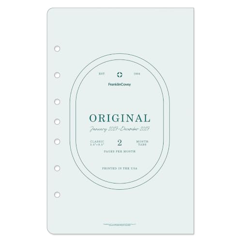 FranklinCovey - Original Two-Page Monthly Calendar Tabs (Classic, Jan 2027 - Dec 2027)