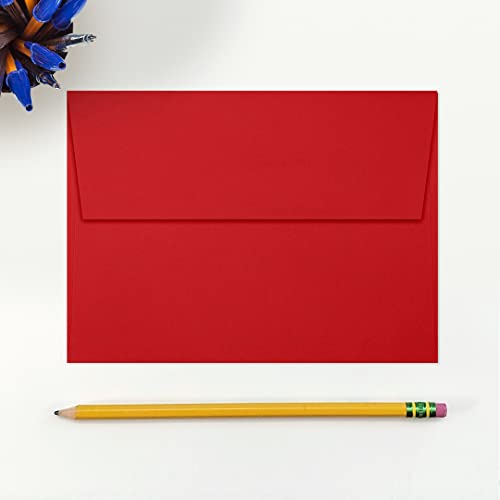 LUXPaper A7 Invitation Envelopes | Peel & Press | 5 1/4" x 7 1/4" | Ruby Red | 80lb. Text | 1,000 Qty