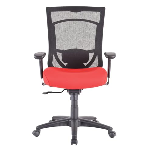 Tempur-Pedic TP7000C Mesh Back Fabric Task Chair with Tempur Material, Cooling Gel Layer, Red