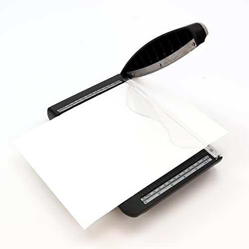 Tonic Studios Tim Holtz Deckle Torn Guillotine Paper Trimmer - 8.5" Edge Trimmer - Cardstock & Paper Cutter - Stainless Steel Blade, Safety Finger Bar, Non-Slip Feet & Comfort Handle