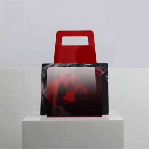 Office Bookshelf U-Shaped Acrylic Handheld Bookshelf Geometric Minimalist Portable Storage Rack