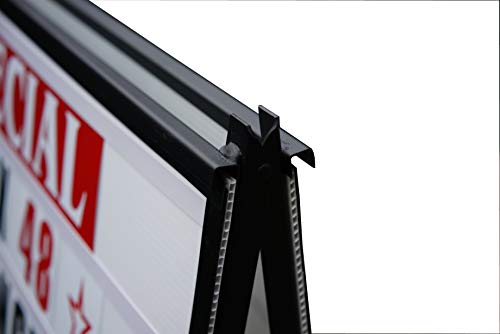 Sidewalk A Frame Portable Signs for Outside 32"x 48" Changeable Letter Sandwich Board Sidewalk Sign with 4-Inch Letters and 2 Protective Covers Roadside Reader Board Sidewalk Signs for Businesses