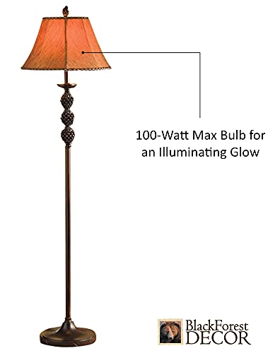BLACK FOREST DECOR Rustic Lodge Floor Lamp 16" Dia.x60 H