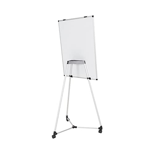 Bi-Office Earth Kyoto Flipchart Mobile Non Magnetic Easel, 70 x 100 cm (Euro size), Dry Wipe Surface, Aluminium Frame