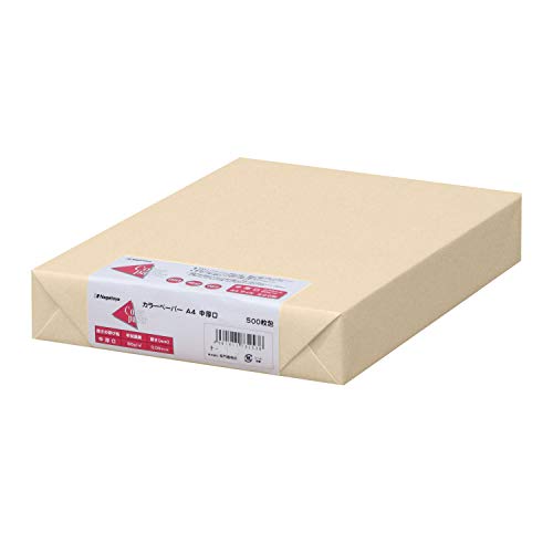 Nagatoya Shoten Na-3265 Colored Paper, A4, Medium, Thick, 500 Sheets, Ivory