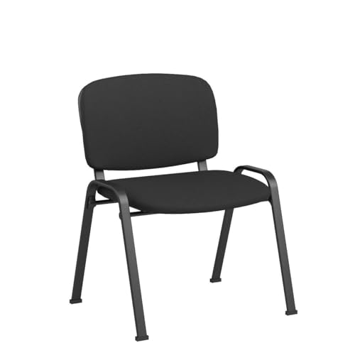 Giantex Set of 5 Conference Chair with Ergonomic Upholstered Seat, Protective Foot Pad, Elegant and Stackable Design for Home & Office, Waiting Room, Guest Room, 5 Pieces Reception Executive Chair Set