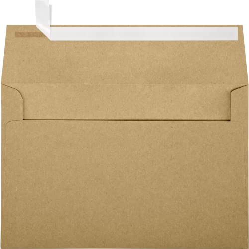 LUXPaper A9 Invitation Envelopes | Peel & Press | 5 3/4" x 8 3/4" | Grocery Bag Brown | 70lb. Text | 1,000 Qty