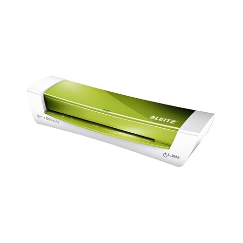 Leitz A4 Laminator, for 80 to 125 mic Laminating Pouches, Includes Laminating Pouches Starter Kit, Ideal for Use in Home Office, Small Offices & School, Green, iLAM, Wow, 73680054