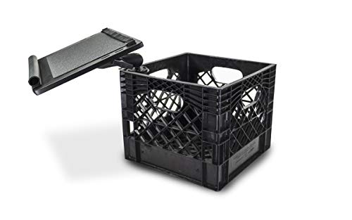 AutoExec Milk Crate Vehicle and Mobile Office Work Station with Laptop Tray