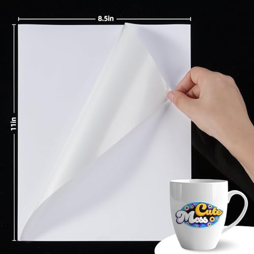 QYH Premium Matte Printable Vinyl Sticker Paper, 120 Sheets White Bulk