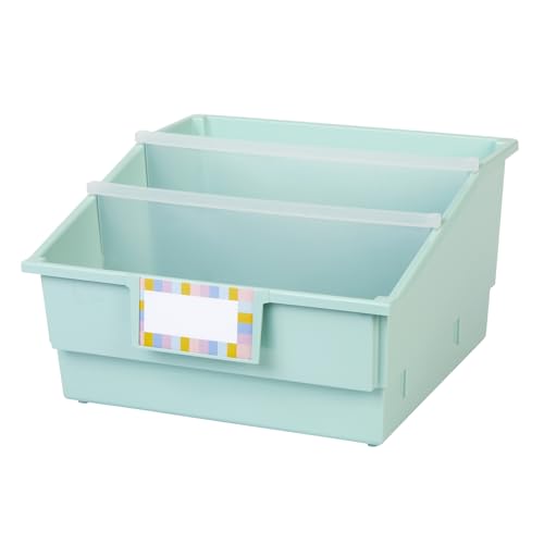 Really Good Stuff Picture Book Classroom Library Bins with Dividers, 6-Pack