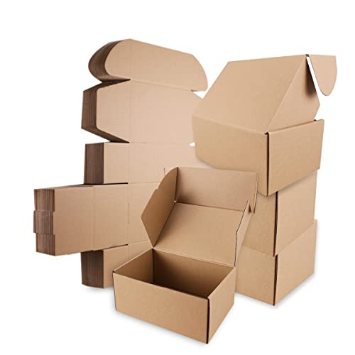 Shipping Boxes, 60Pcs khaki 12x9x4in Corrugated Cardboard Box