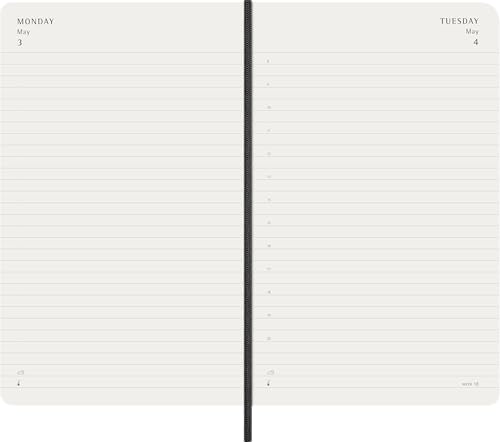 Moleskine 2026-27 18-Month Daily Planner, Large, Black, Softcover