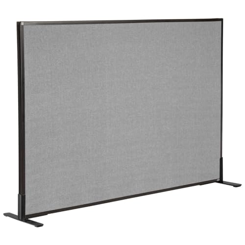 Global Industrial Freestanding Office Partition Panel, 60.25"W x 42"H, Gray