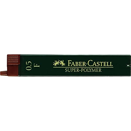 Faber-Castell 0.5mm F Super-Polymer Fineline Lead (Pack of 12)