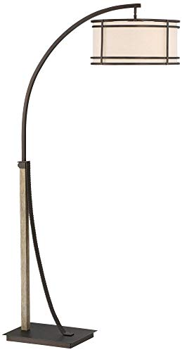 Gentry 71 1/2" Tall Bronze 2-Light Downbridge Arc Floor Lamp