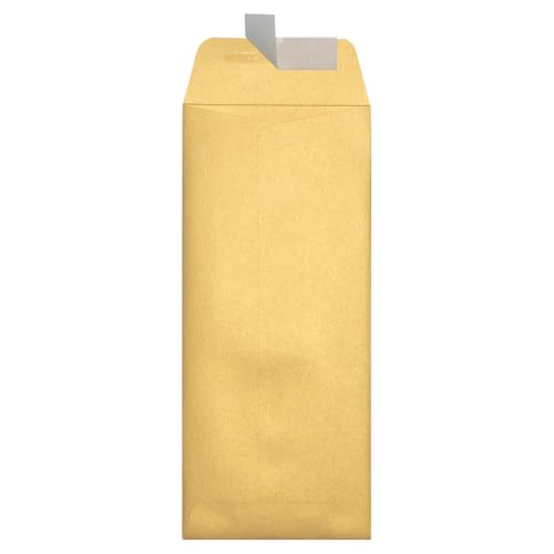 LUXPaper #10 Policy Business Envelopes | Peel & Press | 4 1/8" x 9 1/2" | Gold Metallic | 80lb. Text | 500 Qty