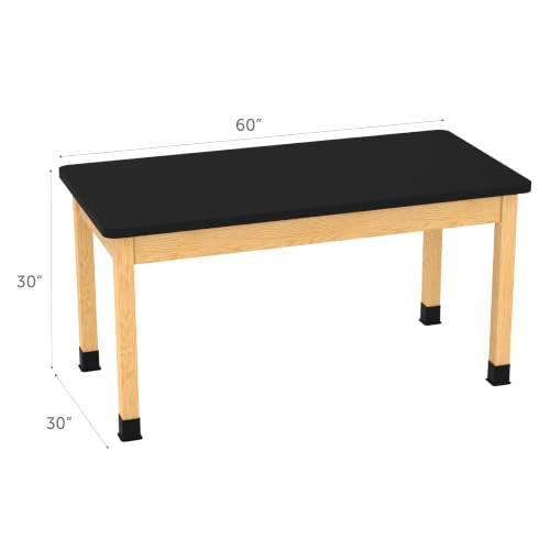Diversified Spaces PerpetuLab 60x30x30 Science Table,HPL,Black/Oak