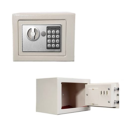 TBLOTYD Home Safe Cash Safety Box Waterproof Wall Mounted Money Deposit Box with Lock Key Home Use Safety Box/35X25X25Cm，23X17X17Cm(4.6L) White